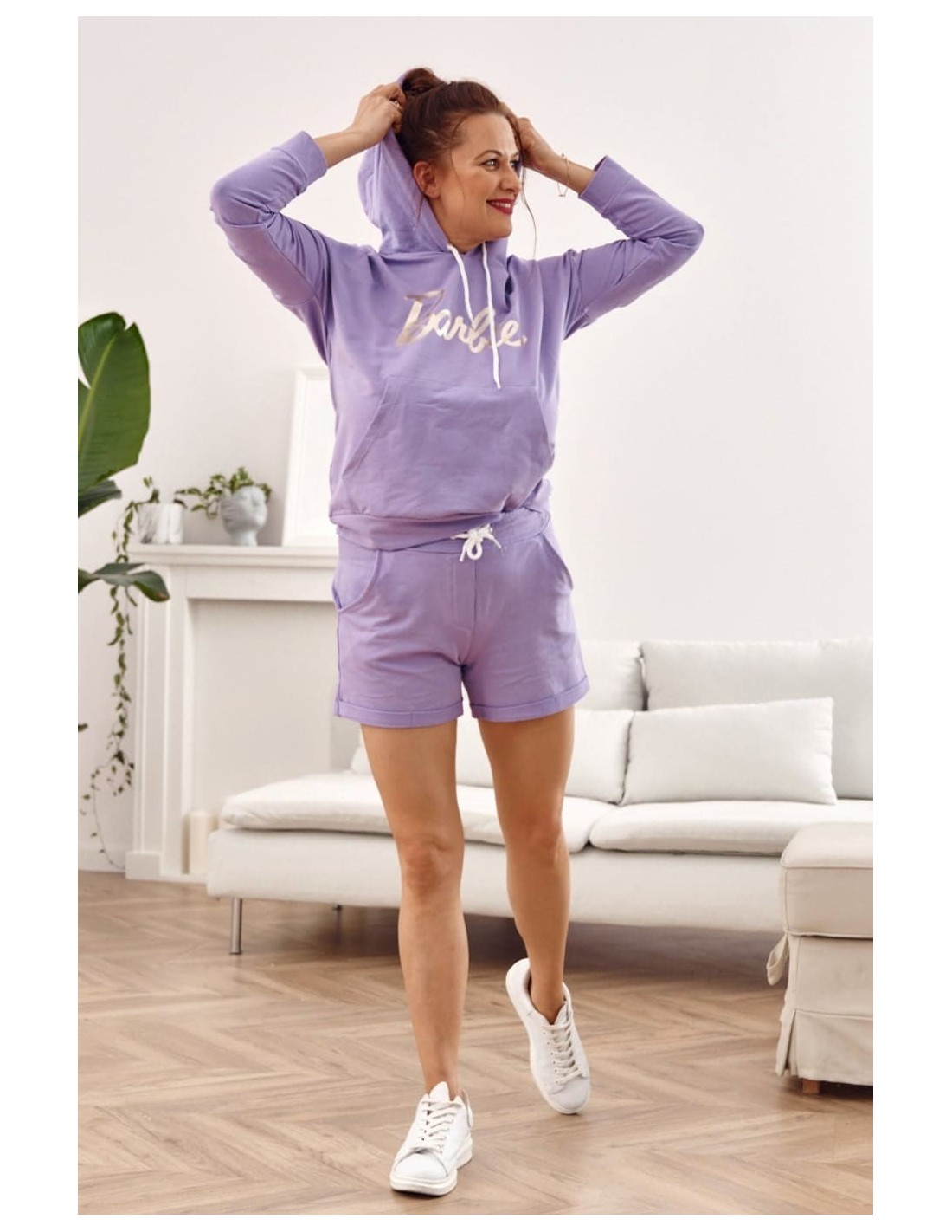 Lila Trainingsanzug-Set mit Shorts 1840 – Online-Shop – Boutique